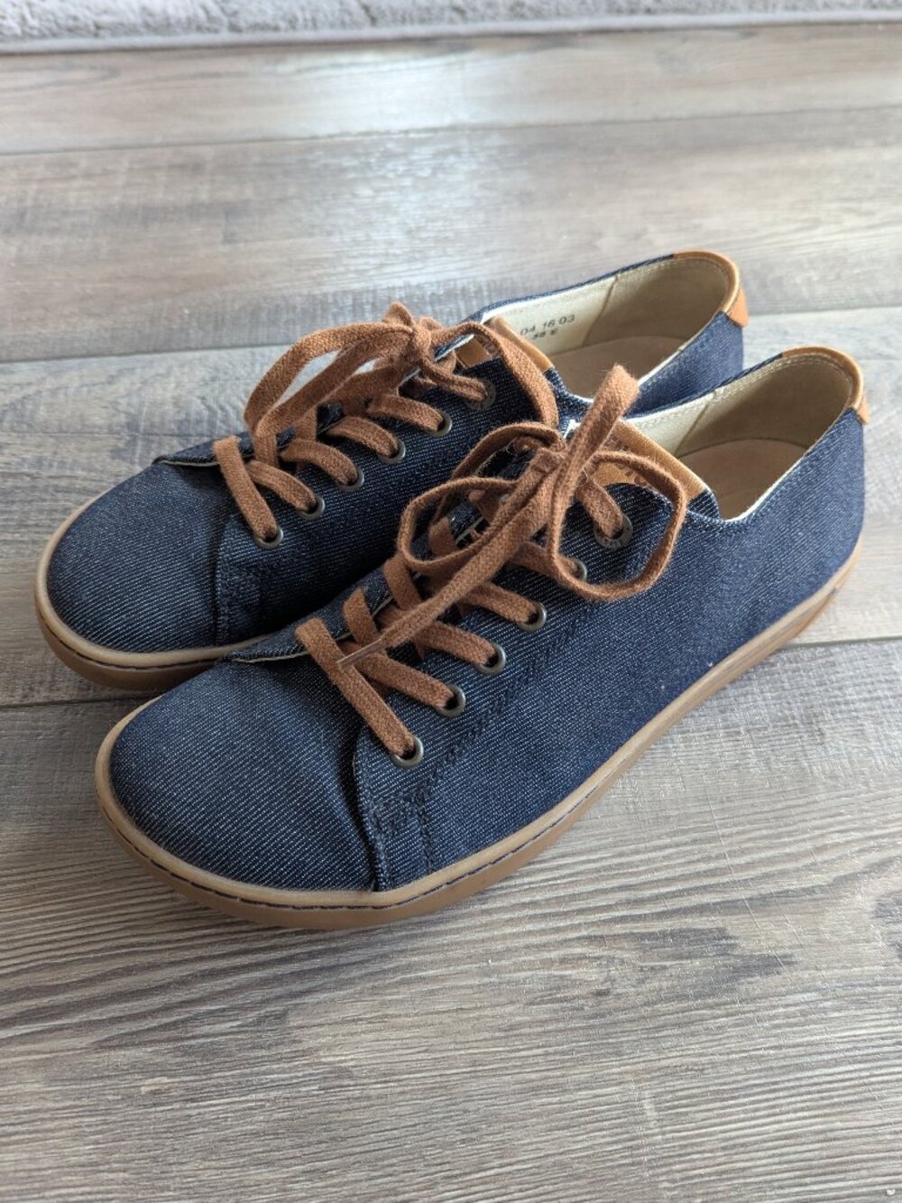 Birkenstock Unisex Arran Low Profile Support Footbed Sneaker Shoes Denim 38